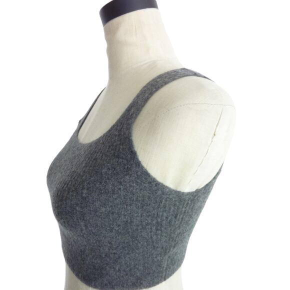 NWT Everlane Wool Blend Crop Tank Top Cami in Dark Grey XL - Picture 4 of 9